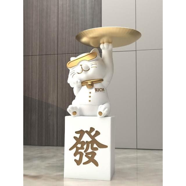 大型落地招財貓客廳家居裝飾品創意擺件搬家開業禮物喬遷新居禮品