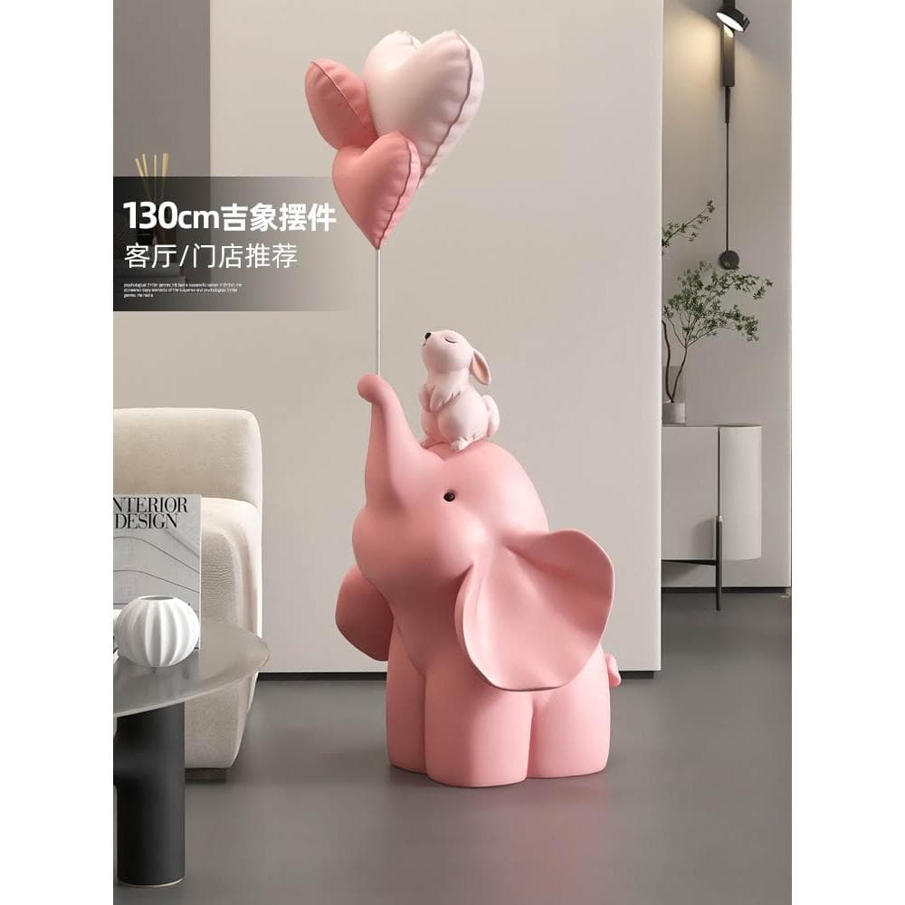 輕奢大象落地擺件結婚禮物時尚工藝品客廳玄關家居裝飾品喬遷新居