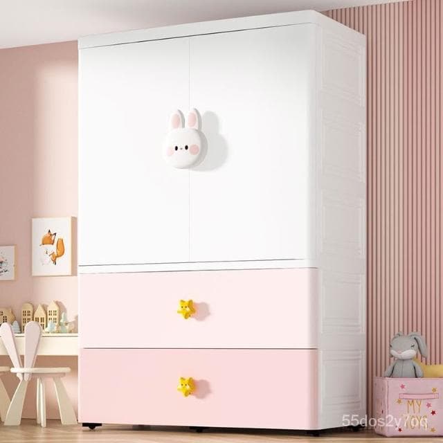 優選😊優品 75特大加厚寶寶衣櫃 兒童衣服收納櫃 臥室傢用嬰兒置物櫃 衣櫥儲物櫃 兒童衣櫃 儲物櫃 衣櫥 櫃子