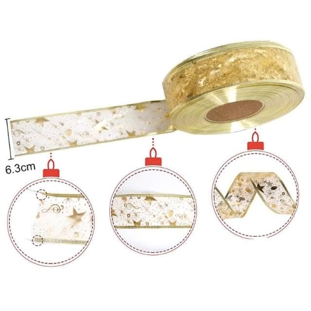 聖誕節 絲帶 音符 五角星 織帶 聖誕樹 裝飾 挂件 聖誕禮物 包裝 緞帶