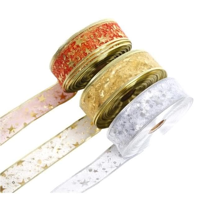 聖誕節 絲帶 音符 五角星 織帶 聖誕樹 裝飾 挂件 聖誕禮物 包裝 緞帶