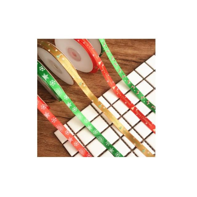 創意 聖誕節 聖誕禮物 DIY 交換禮物 聖誕包裝 緞帶 聖誕裝飾 聖誕樹 絲帶 雪花 聖誕圖片 _兩款