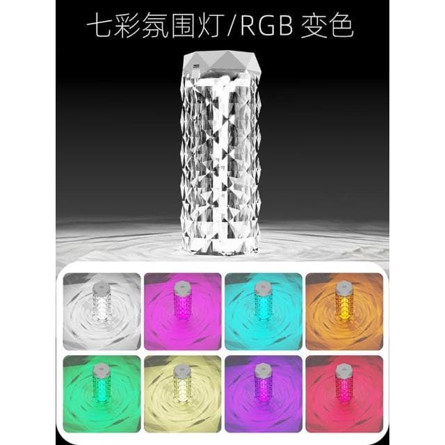 水晶加濕器家用小型靜音臥室七彩氛圍燈usb充電孕婦嬰兒空氣淨化器辦公室桌面便攜宿舍學生床頭迷你車載噴霧