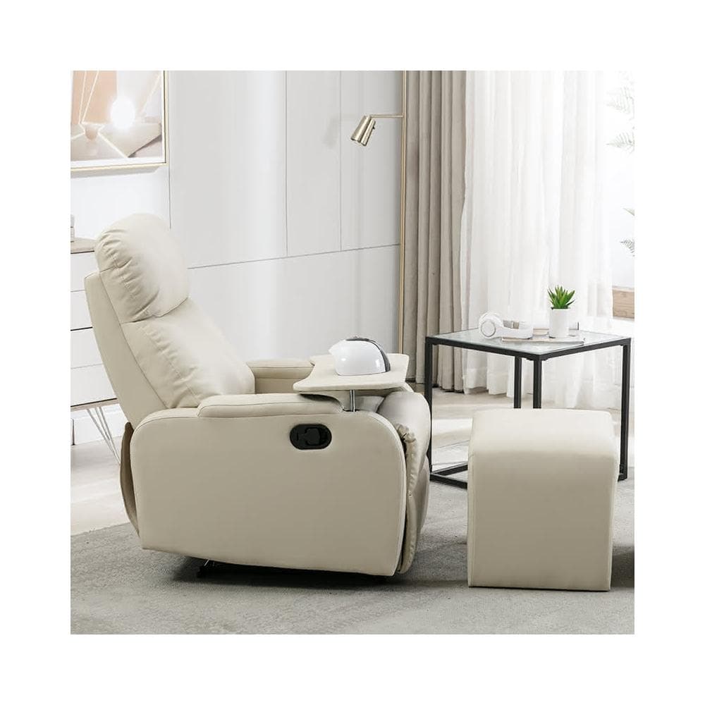 美甲沙發美足椅布藝電動按摩美容美睫足療足浴懶人多功能可躺椅子