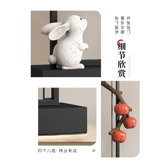 柿柿如意柿子家居飾品玄關櫃擺件新中式客廳酒櫃裝飾喬遷之喜禮物