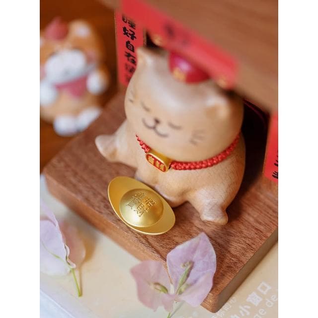 貓財神/招財貓擺件新年春節可愛創意玄關桌家居裝飾生日喬遷禮物