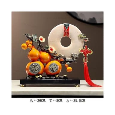 💚 招財葫蘆擺件 福字擺件 招財擺飾 創意客廳擺件 電視櫃擺件 酒櫃擺件 玄關裝飾品 家居裝飾 喬遷禮品 入厝禮物