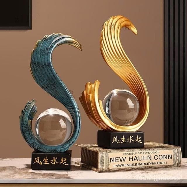 🔥新中式擺件 玄關擺飾 裝飾品擺件 電視櫃擺件 擺飾 風生水起 酒櫃裝飾品 玄關擺件 辦公室桌裝飾品 入厝禮物 喬遷禮品