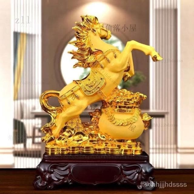 💚免運馬上發財 擺件 擺飾 風水擺件 馬上有錢 招財擺飾 入厝禮物 店铺 公司擺飾 開業禮品 馬擺件 開幕送禮A