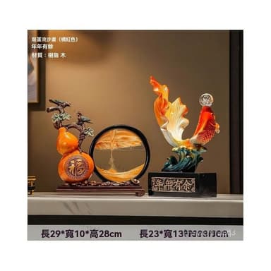 ⭐ 新中式 創意流沙畫 招財葫蘆擺件 客廳擺件 玄關擺飾 擺飾 入厝擺件 招財擺飾 辦公室高檔擺設 裝飾品擺件 入厝禮物