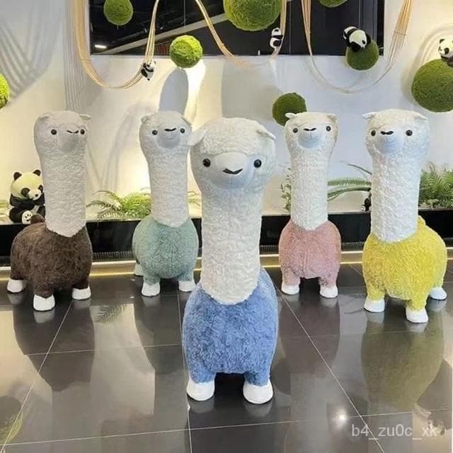 限時免運/熱銷 羊駝娃娃 草泥馬娃娃 羊駝 草泥馬 動物椅凳座椅 兒童沙發動物娃娃 動物椅 生日禮物 送女友 仿真羊駝