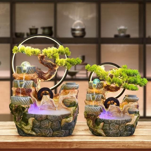 招財水流盆 風水輪 假假山流水噴泉 流水盆 風水球 風水擺件 風水擺飾 開店賀禮 開運 開運球組 喬遷 開業 禮物