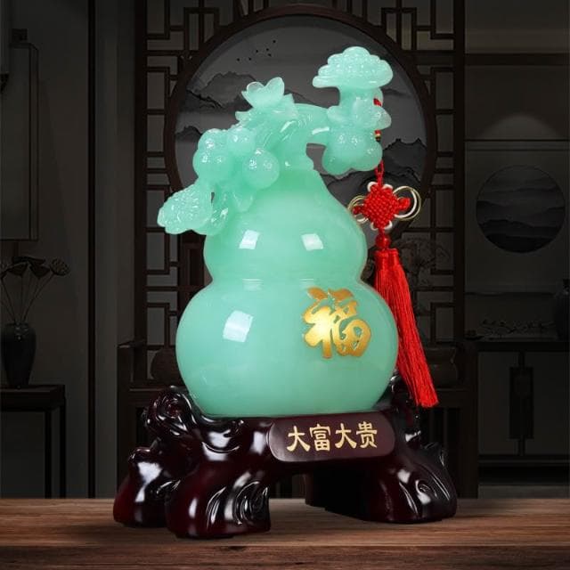招財玉葫蘆擺件 葫蘆 葫蘆擺件 開業送禮 開店送禮 入厝禮物 招財 客廳擺飾 喬遷酒櫃電視櫃鞋櫃新居玄關禮品工藝品擺件