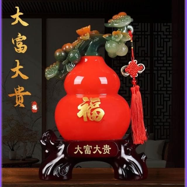 招財玉葫蘆擺件 葫蘆 葫蘆擺件 開業送禮 開店送禮 入厝禮物 招財 客廳擺飾 喬遷酒櫃電視櫃鞋櫃新居玄關禮品工藝品擺件