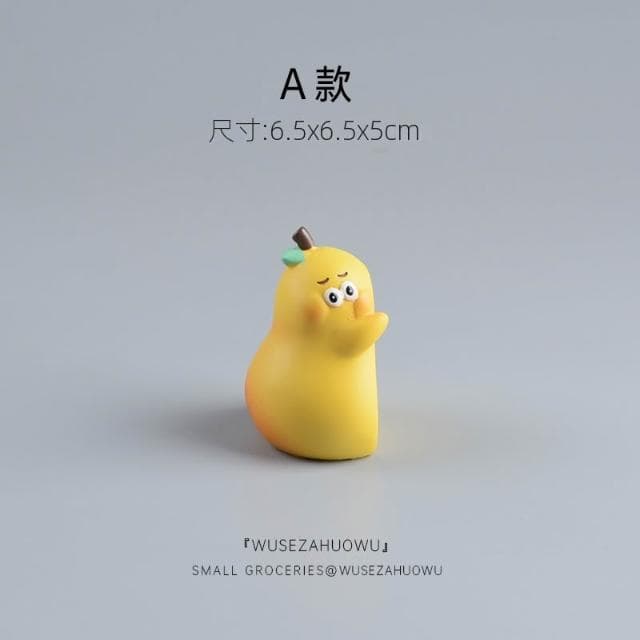 不離不棄可愛梨擺件創意生日禮物送男生女生520情人節桌面耶誕節
