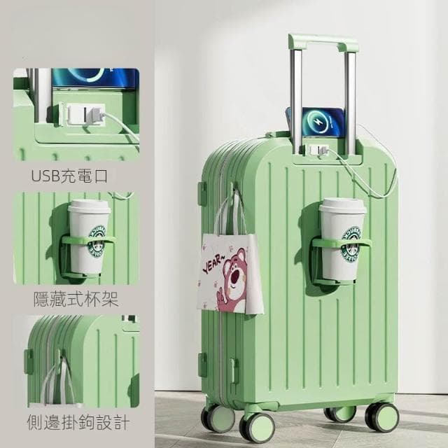 新款行李箱 女20寸登機箱 小型輕便密碼箱 旅行箱 拉杆箱 大容量登機箱