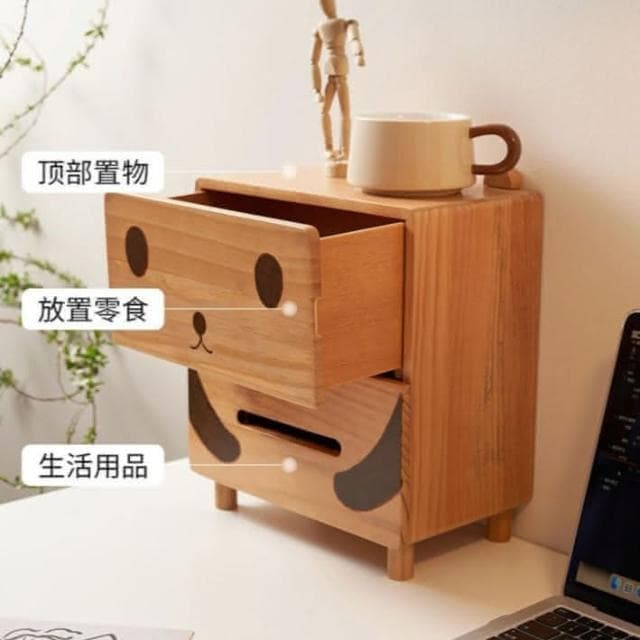 免運🧡實木收納櫃 化妝品收納櫃 客廳擺件 臥室玄關櫃 實用抽屜雜物櫃 交換禮物 生日禮物 桌面收納盒 桌面抽屜櫃 小櫃子