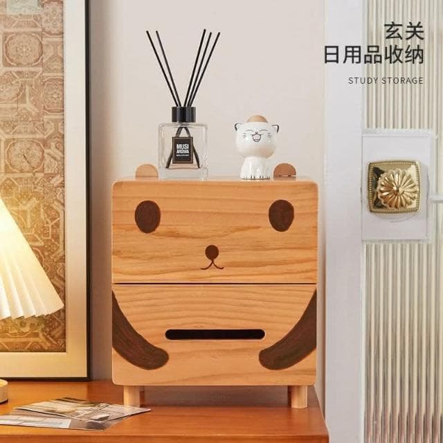 免運🧡實木收納櫃 化妝品收納櫃 客廳擺件 臥室玄關櫃 實用抽屜雜物櫃 交換禮物 生日禮物 桌面收納盒 桌面抽屜櫃 小櫃子
