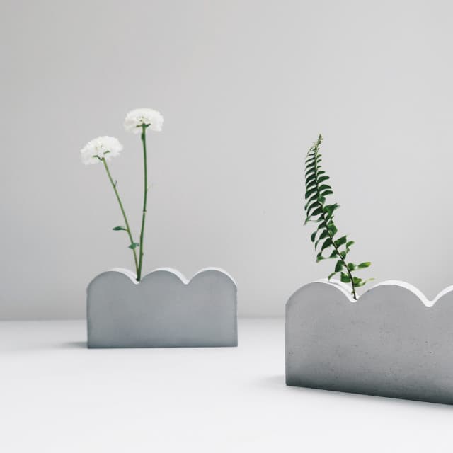灰調 MOUNTAIN 小山｜極簡山形迷霧水泥花器・擴香石・線香座