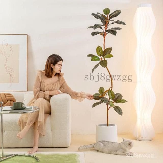 免運費 仿真綠植橡皮樹室內客廳落地裝飾擺件網紅高端大型假植物落地盆栽