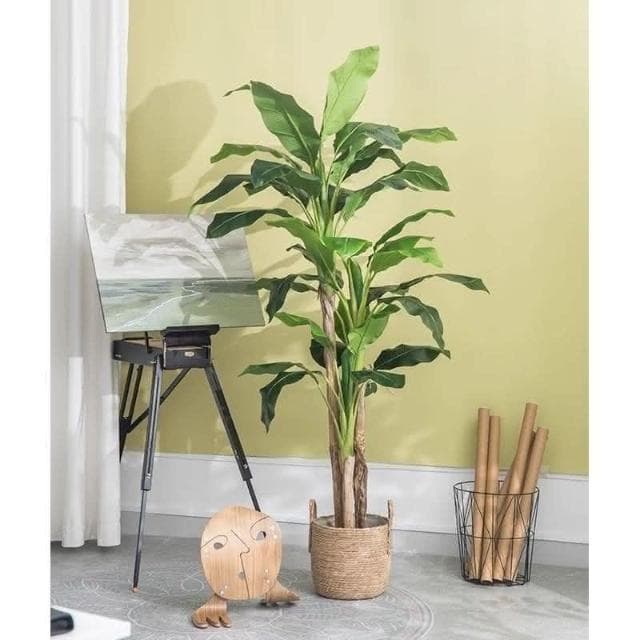 仿真綠植假盆栽裝飾室內大型仿真植物造景芭蕉葉客廳網紅落地式