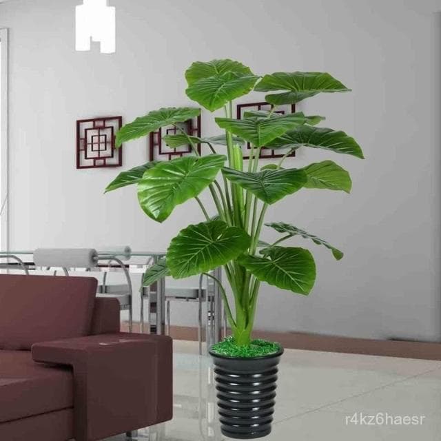 可開發票 假樹滴水觀音綠植仿真植物落地盆栽大型客廳盆景假花裝飾塑料花藝