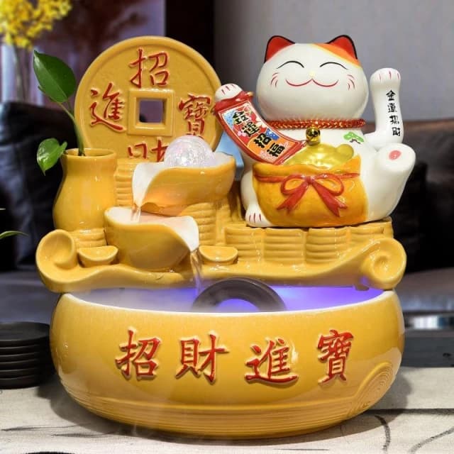招財貓 招財貓擺飾 流水盆 聚寶盆 流水擺件 招財擺飾 開運 風水招財流水組 風水擺件 開店 橋遷 開幕送禮