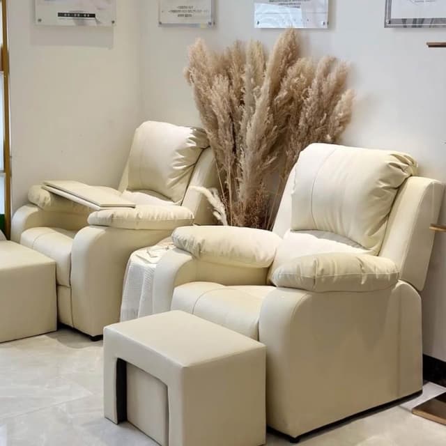 開立發票 免運 美甲美睫店沙发 美容美足纹绣电动椅 多功能单人足浴按摩皮质可躺椅子