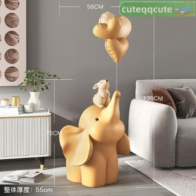 居家擺件 喬遷之喜 落地擺件 玄關擺件 桌上擺件 輕奢大象落地擺件工藝品客廳玄關沙發家居裝飾品喬遷新居禮物開業