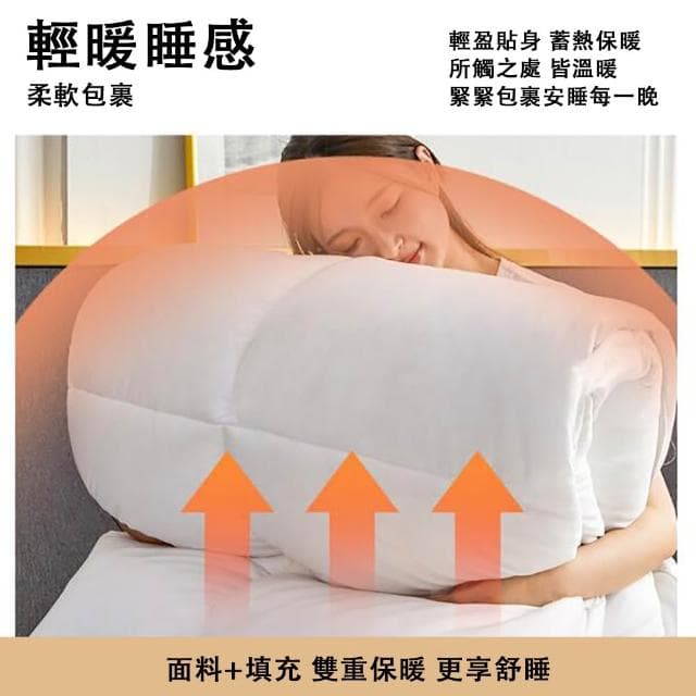 現貨 羽絨絲被 親膚全棉 羽絲絨被 羽絨絲被芯 雙人被 加大羽絨被 特大羽絲絨被 冬被芯 春秋被 羽絲棉被 空调被 四季通用 5公斤 200*230cｍ