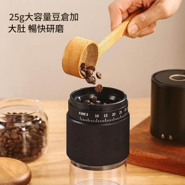 HMee 匯美 手沖意式磨粉機 自動咖啡機 咖啡研磨器 家用小型磨豆機 便攜研磨 咖啡研磨罐