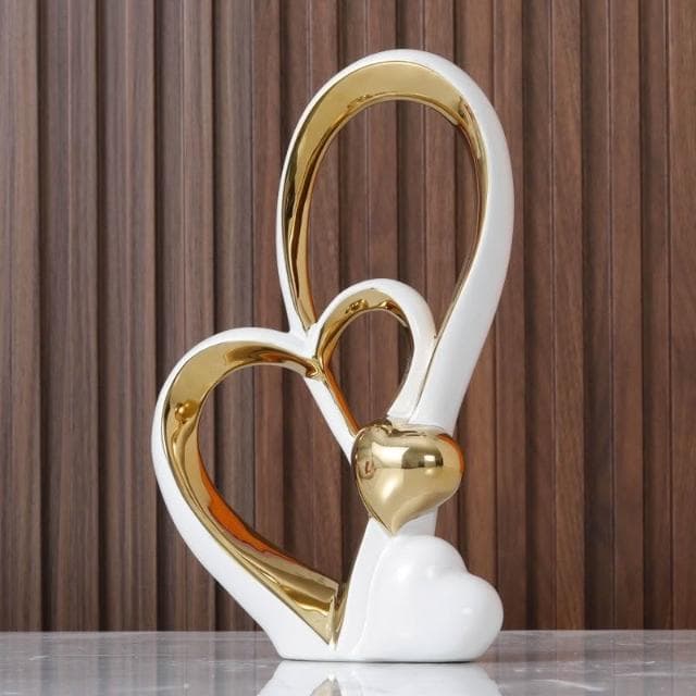 心形擺件現代創意擺件家居飾品玄關裝飾工藝品玄關擺件北歐風裝飾生日禮物
