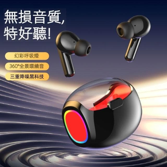 台灣出貨 TWS新款無線藍牙耳機無缐 無線藍芽耳機 指紋觸控 適用蘋果/安卓/三星等 運動耳機 降入耳式耳機 數顯電量 藍芽無線耳機