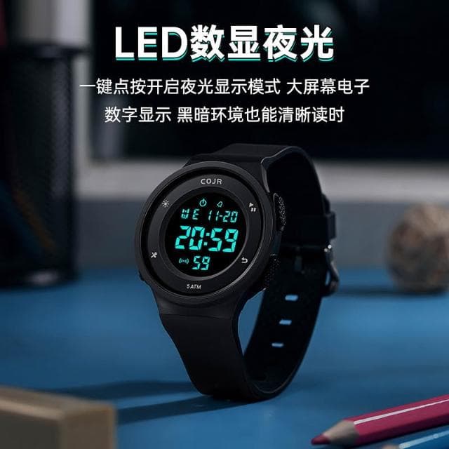COJR品牌手錶高級感初中學生 兒童手錶男女款防水跨境外貿watches