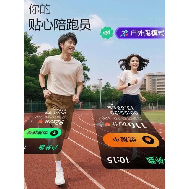 哪吒2周邊運動手錶跑步專用配速男款學生智能手環可聽歌圓屏電子