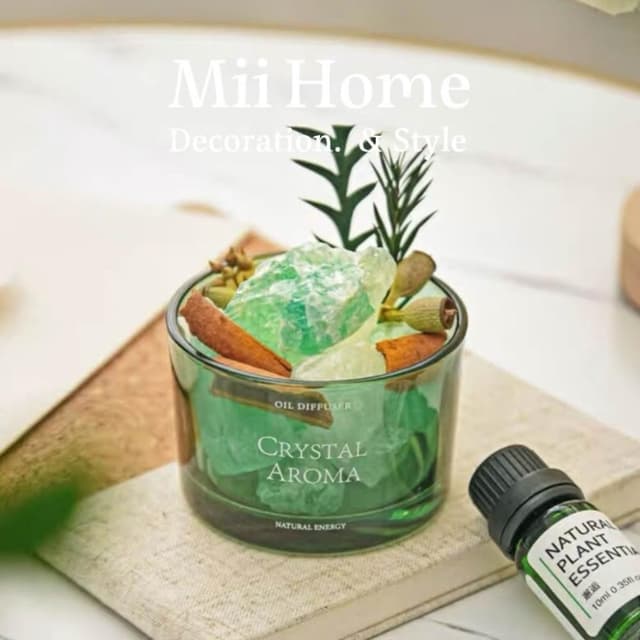 Mii厝邊 水晶石擴香石組 水晶擴香石 擴香石禮盒 水晶擴香 擴香水晶 水晶香氛 擴香燈 五行水晶情人節禮物