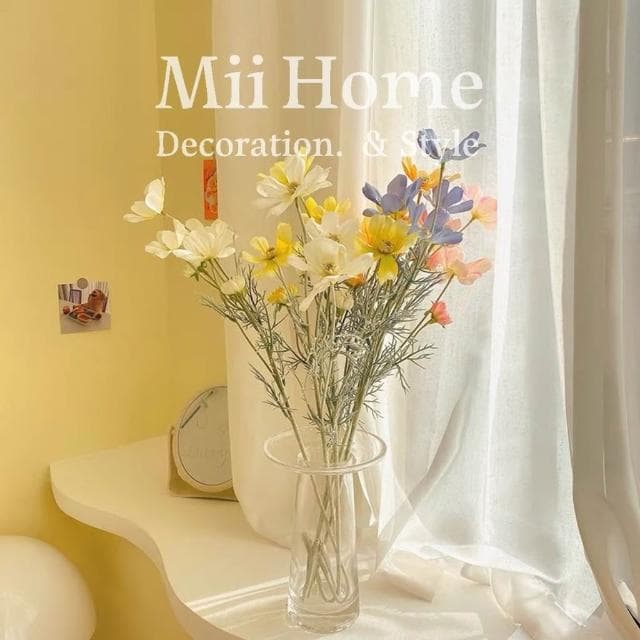 Mii厝邊  韓系波斯菊小菊花仿真花 小菊花假花 拍照道具 佈置 居家擺設仿真花禮物情人節花束拍照佈置假花花瓶