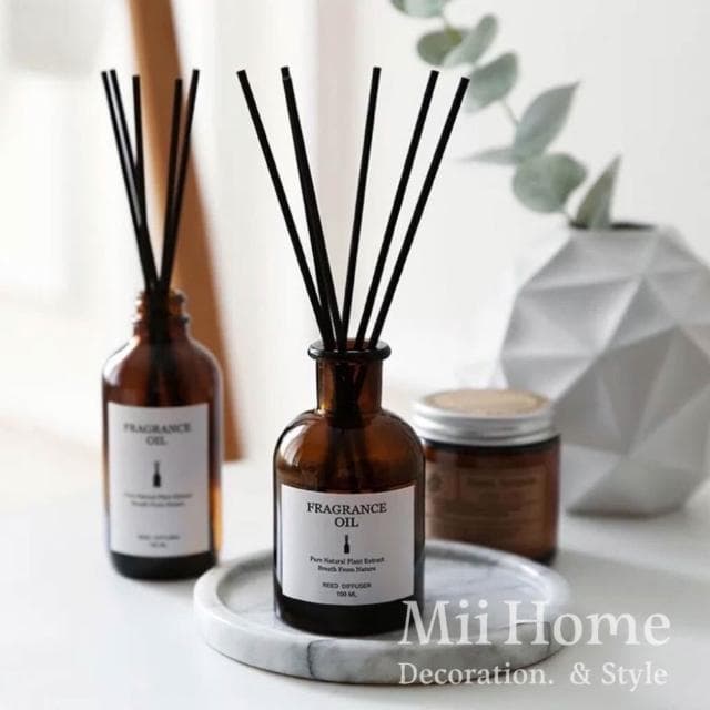 Mii厝邊 FRAGRANCE 法式茶色擴香瓶 香氛精油 擴香器 精油瓶 香薰精油 空氣清淨芳香劑 交換禮物
