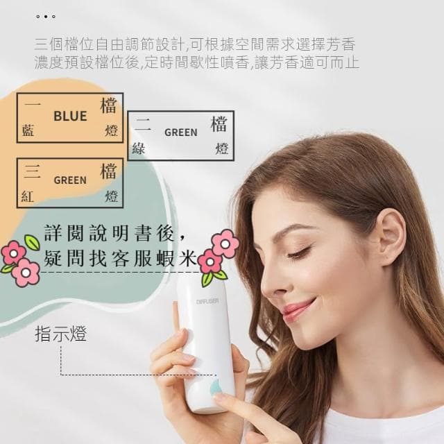無線香薰機水氧機(車用香氛/3檔定時/居家香氛機/空氣加濕器/薰香噴霧機)