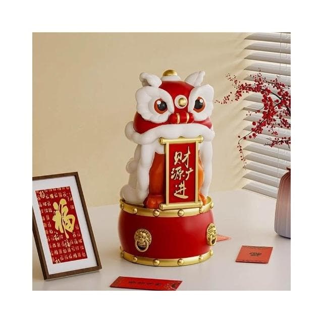 招財 國潮醒獅擺件 招財貓 舞獅  桌面 辦公室 收銀台 前台 招財裝飾品 開業 喬遷新居 開店財位禮物 招財裝飾品
