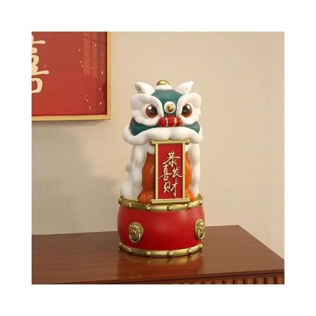 招財 國潮醒獅擺件 招財貓 舞獅  桌面 辦公室 收銀台 前台 招財裝飾品 開業 喬遷新居 開店財位禮物 招財裝飾品