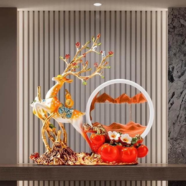 【Felsted 菲仕德】喬遷之喜新居禮品禮物送人流沙畫擺件（招財擺飾 聖誕禮物 生日禮物 居家裝飾 氛圍擺飾 擺設 送禮 裝飾品）