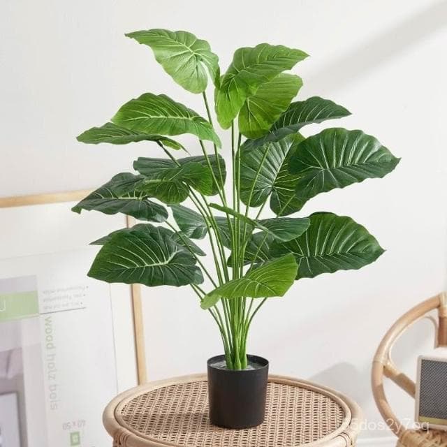 精選 免運🚛北歐ins風仿真植物🌼客廳仿真綠植龜背竹小盆栽 假綠植擺件 裝飾假花仿真花擺設 綠植裝飾擺件 擺飾假花