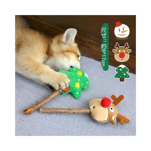‍臺灣現貨‍ 貓玩具 貓咪玩具 木天蓼 聖誕節禮物 貓貓聖誕禮物 木天蓼磨牙棒 貓草