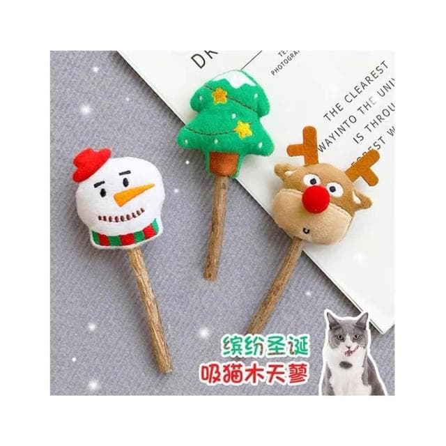 ‍臺灣現貨‍ 貓玩具 貓咪玩具 木天蓼 聖誕節禮物 貓貓聖誕禮物 木天蓼磨牙棒 貓草