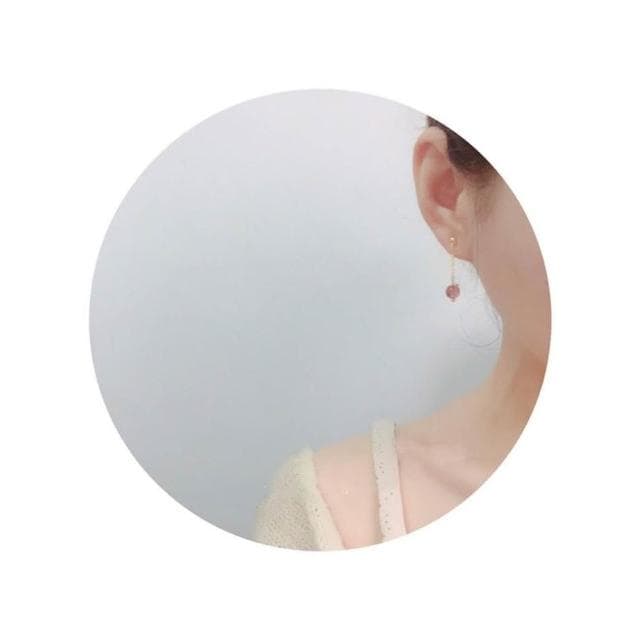 【開運堂】一對天然草莓晶耳飾S925純銀ins耳釘耳環簡約耳線長款耳墜招桃花