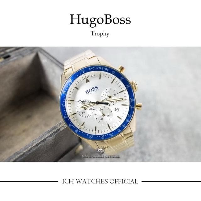 【HUGO BOSS】ICHco 實體門市  德國Hugo Boss Trophy系列三眼計時錶男錶-手錶女錶運動錶賽車錶生日禮物情人節禮物HB1513634