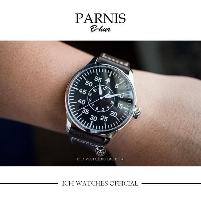 ICHco 實體門市 瑞士Parnis B-HUR系列飛行錶-大飛小王子機械錶石英錶動能錶手錶男錶女錶生日禮物父親節禮物軍錶