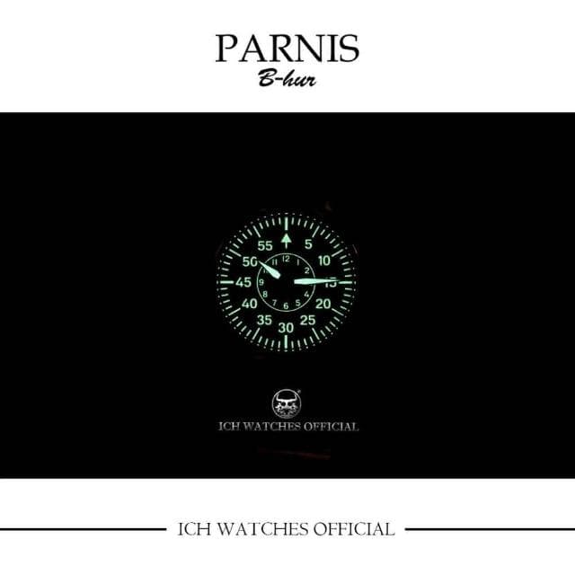 ICHco 實體門市 瑞士Parnis B-HUR系列飛行錶-大飛小王子機械錶石英錶動能錶手錶男錶女錶生日禮物父親節禮物軍錶