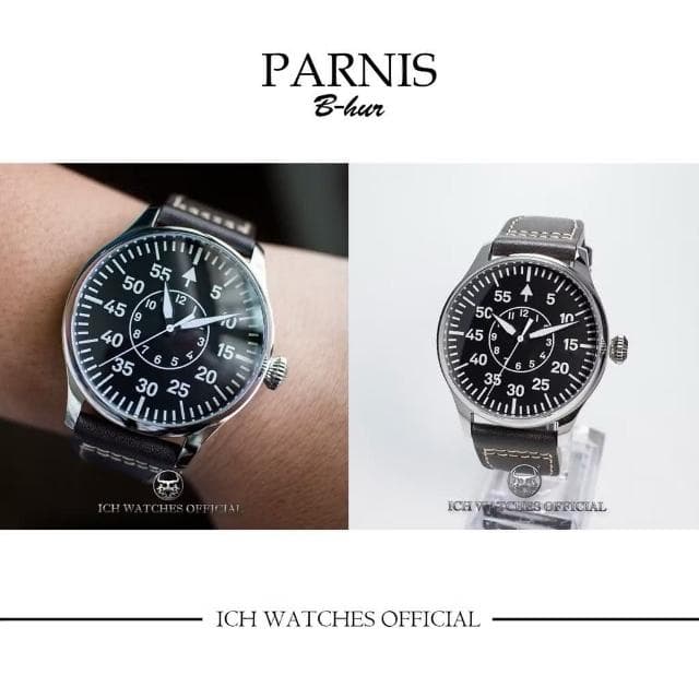 ICHco 實體門市 瑞士Parnis B-HUR系列飛行錶-大飛小王子機械錶石英錶動能錶手錶男錶女錶生日禮物父親節禮物軍錶